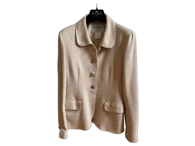 Chanel Jacke Beige Wolle