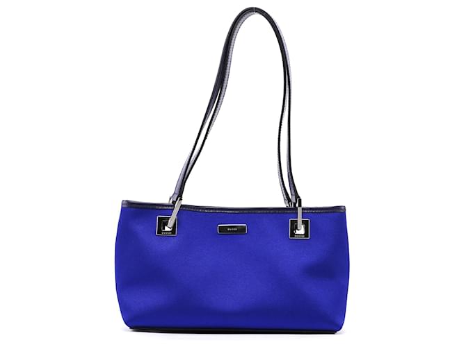 GUCCI Totes Silk Blue Jackie  ref.1315095