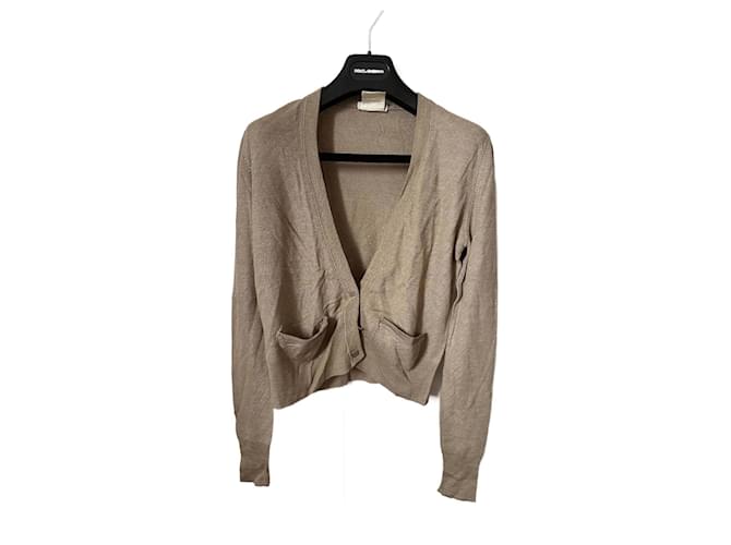 Chloé Beige Chloe vest size XS Light brown Silk Wool  ref.1315108