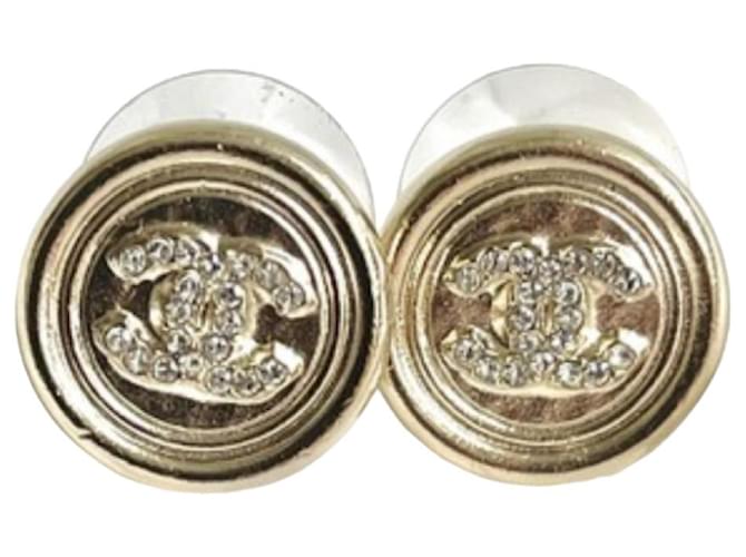 Chanel CC EARRINGS Golden Metal  ref.1315111