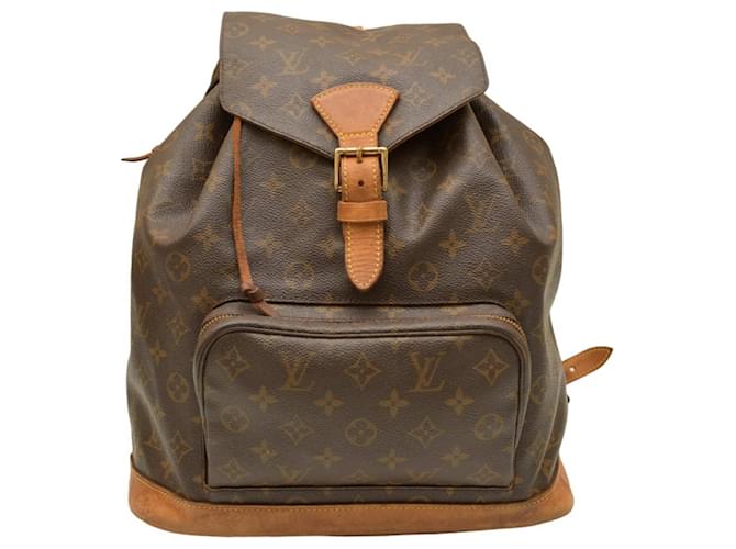 Louis Vuitton Monogram Montsouris Backpack in brown monogram canvas and natural Leather  ref.1315116