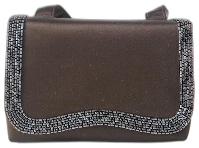 Chanel Handbags Brown Satin  ref.1315117