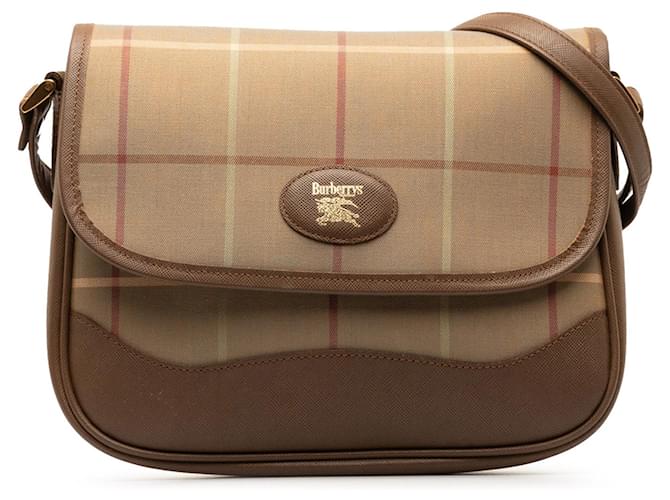 Burberry Brown Vintage Check Crossbody Bag Cloth Cloth  ref.1315149