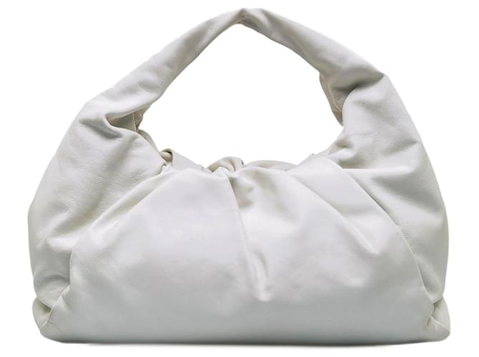 Bolsa de ombro pequena Bottega Veneta branca Branco Couro Bezerro-como bezerro  ref.1315157