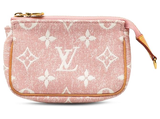 Louis Vuitton Pink Micro Monogram Jacquard Denim Pochette Accessoires Cloth  ref.1315175