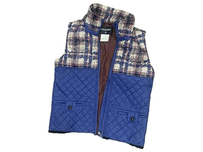 Chanel CC Buttons Quilted Detail Tweed Vest Multiple colors  ref.1315217