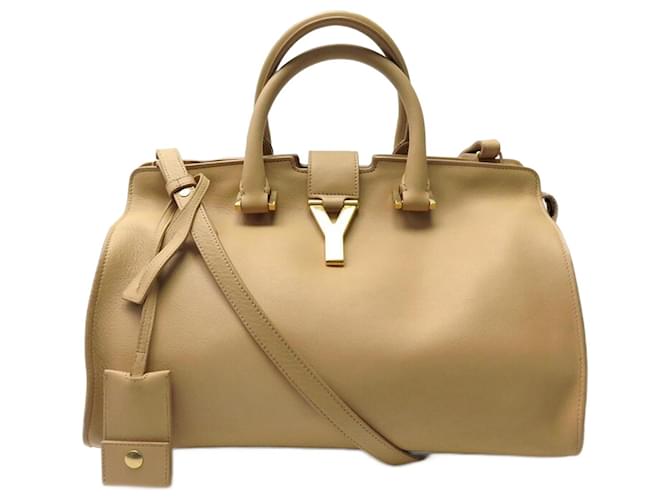 BORSA A MANO YVES SAINT LAURENT LINEA Y CHYC 311210 TRACOLLA IN PELLE CAMMELLO  ref.1315284