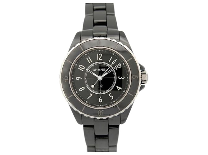 Reloj Chanel J12 H5695 negro intenso 33MM CERÁMICA NEGRA + CAJA PARA RELOJ Cerámico  ref.1315287