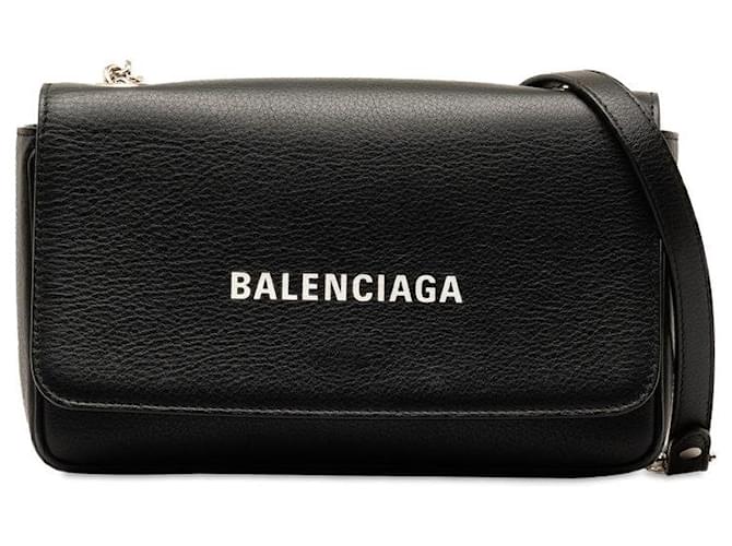 Balenciaga Balenciaga Bolsa de ombro carteira de couro para uso diário 537387 Bolsa Crossbody de couro 537387 Em uma boa condição Preto  ref.1315309