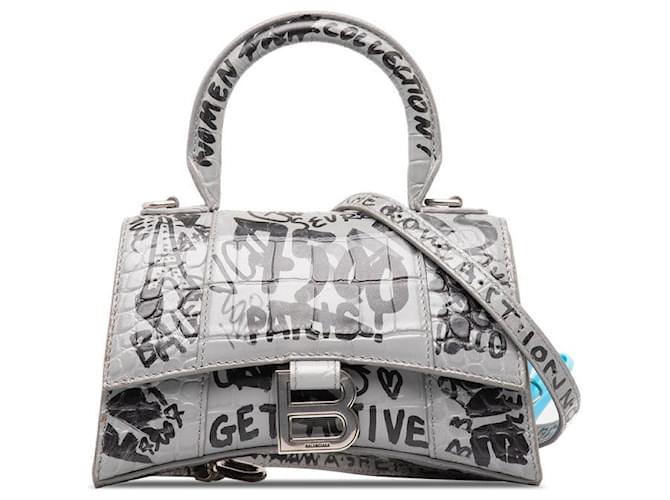 Balenciaga Embossed Leather Graffiti Hourglass XS Handbag 592833  ref.1315313