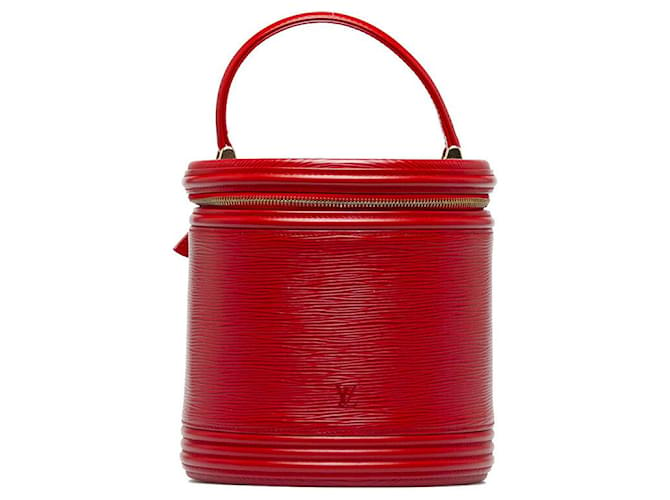 Bolso de mano de cuero Epi Cannes M48037 de Louis Vuitton en condiciones justas Roja  ref.1315321