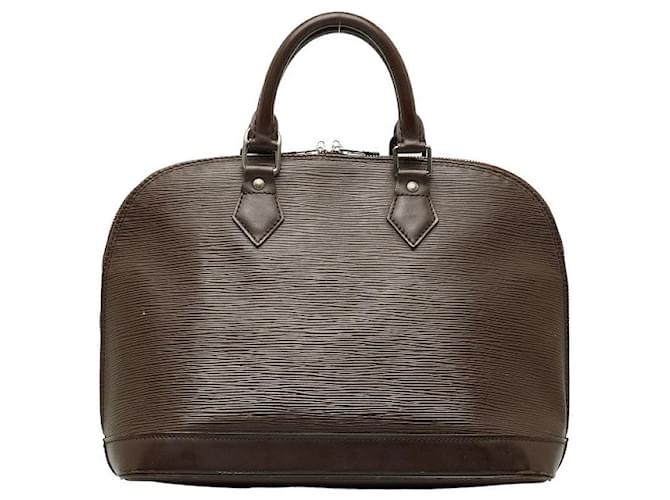 Louis Vuitton Louis Vuitton Epi Alma Sac à main M5214D Cuir Sac à main en cuir M5214D en état moyen Marron  ref.1315325