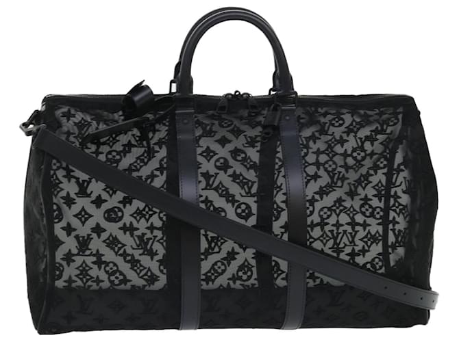 Louis Vuitton Keepall Bandouliere 50 Negro Sintético  ref.1315370