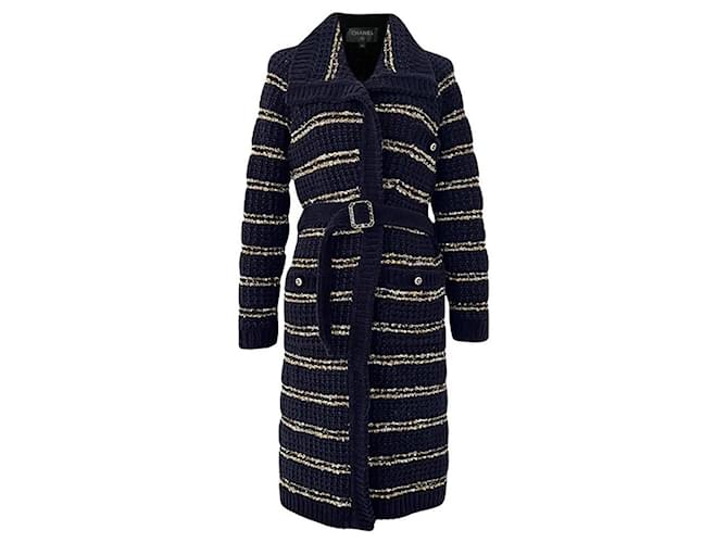 Chanel Nouveau manteau décontracté 31 Rue Cambon. Laine Bleu  ref.1315394