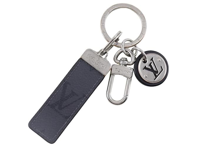 Louis Vuitton Porte clés Grau Leinwand  ref.1315396
