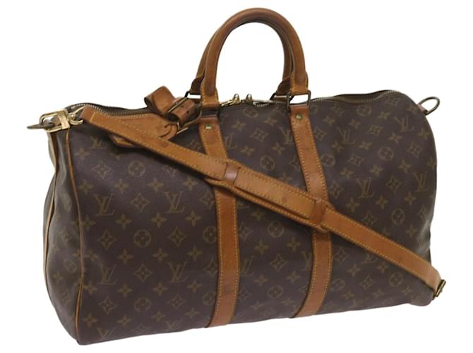 Louis Vuitton Keepall Bandouliere 45 Brown Cloth  ref.1315402