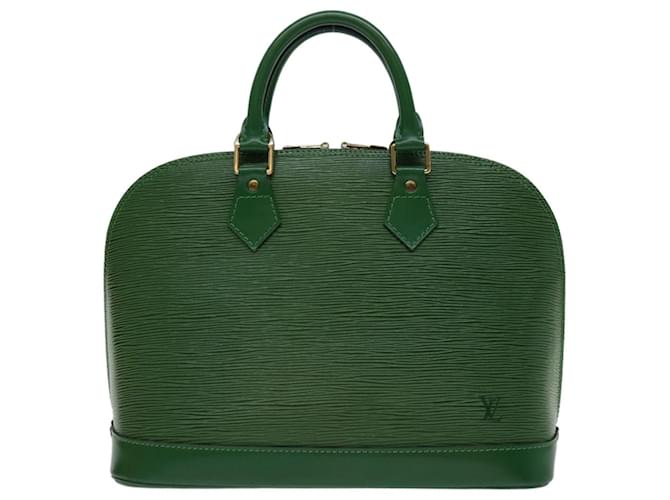 Louis Vuitton Alma Verde Couro  ref.1315407