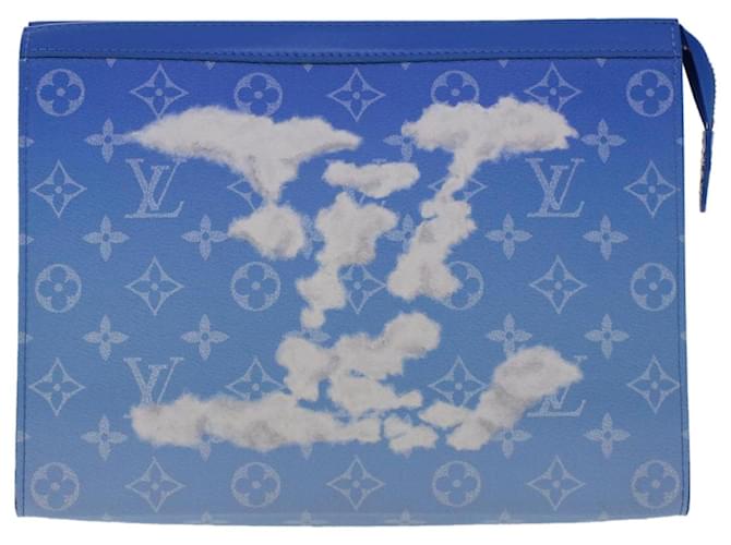 Louis Vuitton Pochette voyage Blu Tela  ref.1315409