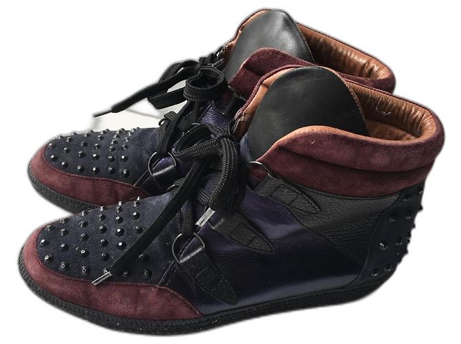 Sandro Albatorock Multicolor Wildleder Sneakers Größe 40 Mehrfarben