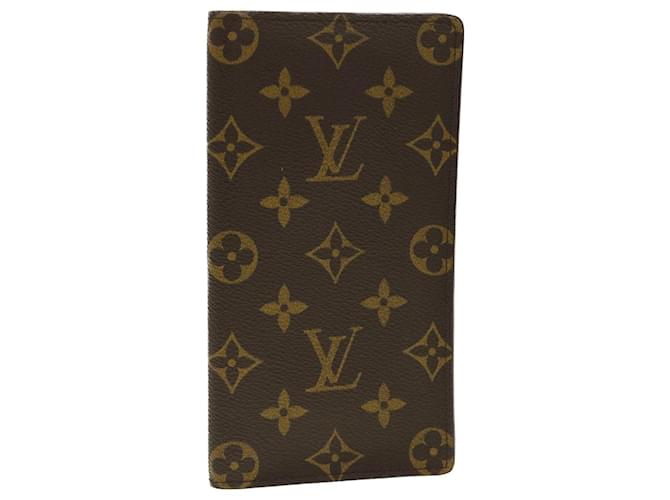 Louis Vuitton Porte carte Vertical Marrom Lona  ref.1315431