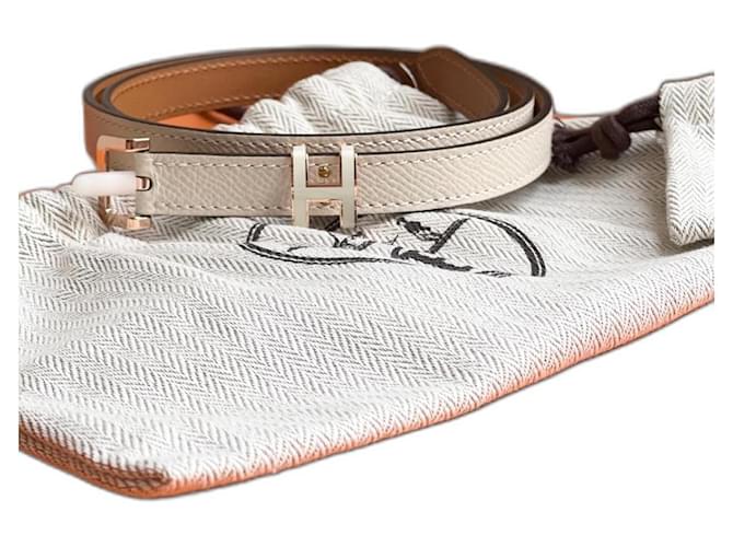 Constance Hermès Hermes pop H 15 belt Chalk Beige Leather  ref.1315458
