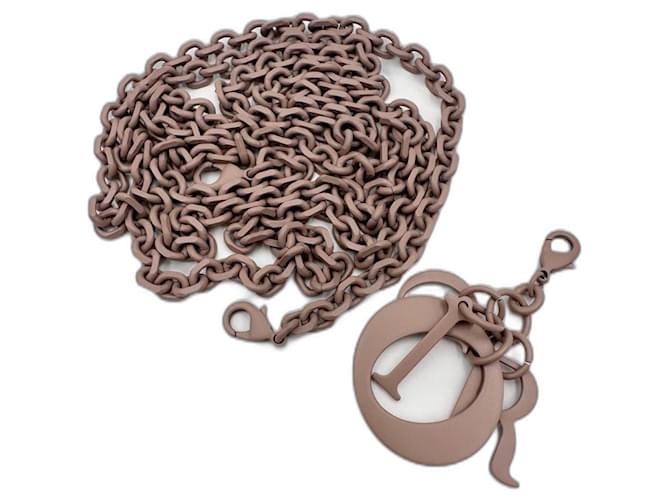 Removable chain shoulder strap in powder pink Christian Dior with D.I.O.R. pendant. Metal  ref.1315498