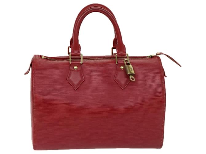 Louis Vuitton Speedy 25 Red Leather  ref.1315511