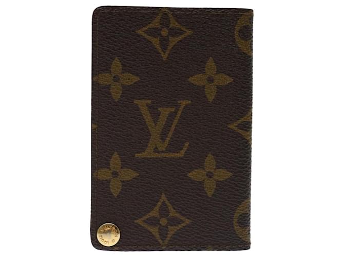 Louis Vuitton Porte carte simples Marrom Lona  ref.1315591