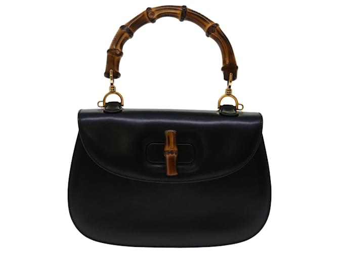 Gucci Bamboo Black Leather  ref.1315618