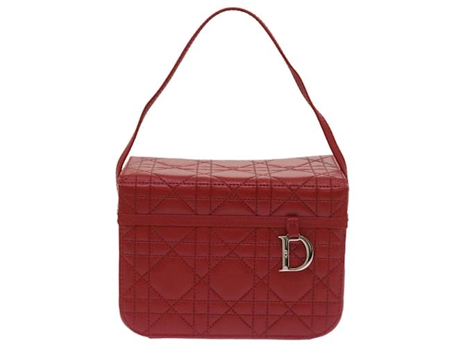 Dior Cannage Lady Red Leather  ref.1315665