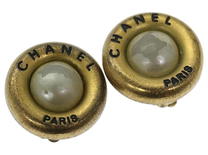 CHANEL Earring Gold Tone CC Auth bs11280 Metal  ref.1315739