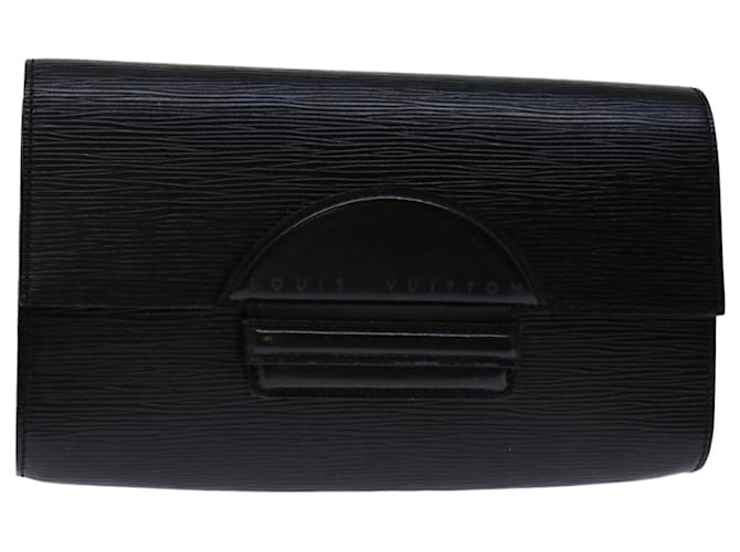 LOUIS VUITTON Epi Chaillot Clutch Bag Black M52542 LV Auth ai781 Leather  ref.1315758