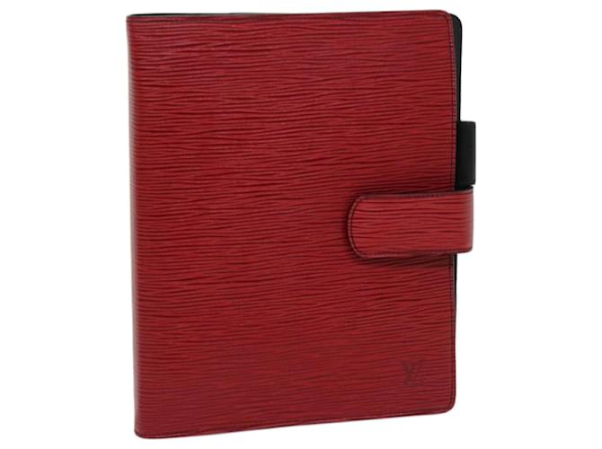 LOUIS VUITTON Epi Agenda GM Day Planner Cover Rouge R20217 Auth LV 69196 Cuir  ref.1315792