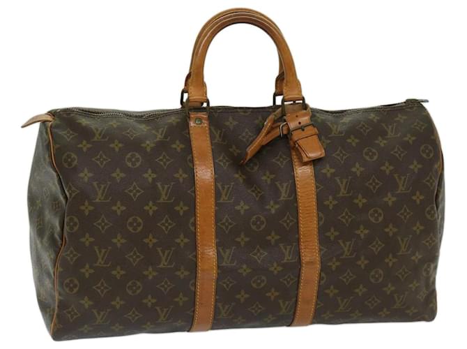 Louis Vuitton Monogram Keepall 50 Boston Bag Old model M41426 LV Auth 68129 Cloth  ref.1315795