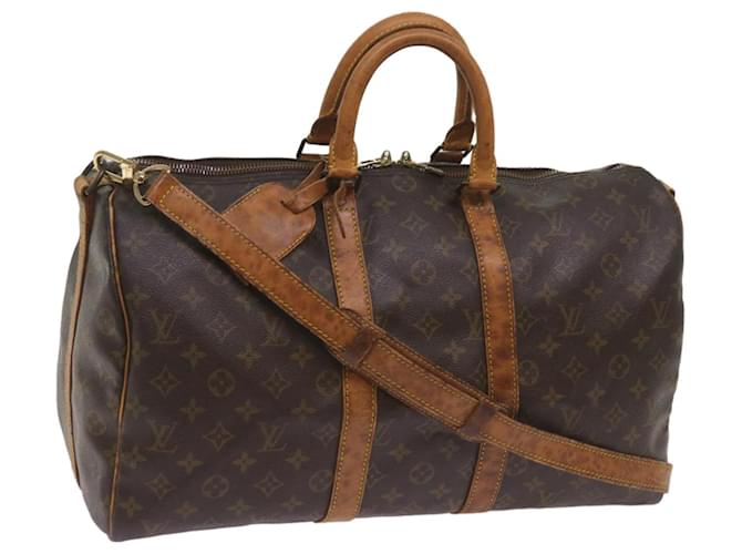 Louis Vuitton Monogram Keepall Bandouliere 45 Boston Bag M41418 LV Auth 67470 Cloth  ref.1315848