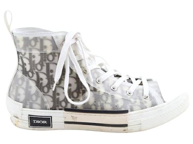 Dior Sneakers alte in pelle Bianco  ref.1315871
