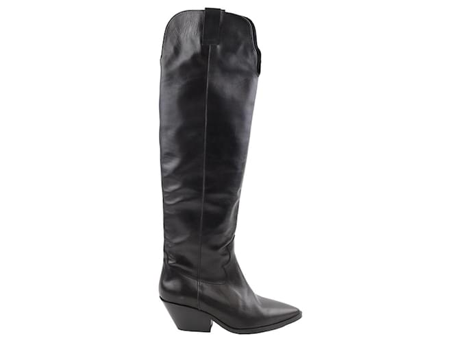 & Other Stories Leather boots Black  ref.1315879