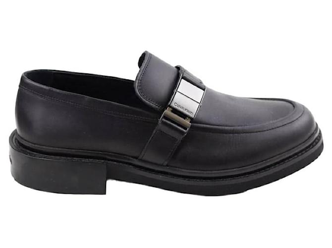 Calvin Klein Leather loafers Black  ref.1315882