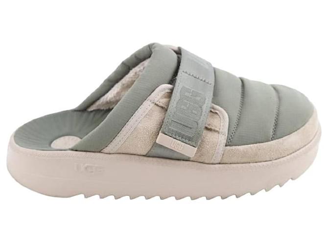 Ugg Leather sandals Khaki  ref.1315886
