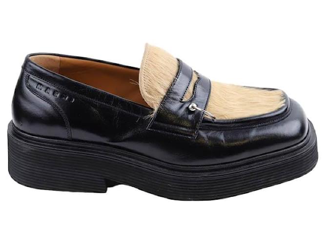 Marni Leather loafers Black  ref.1315887