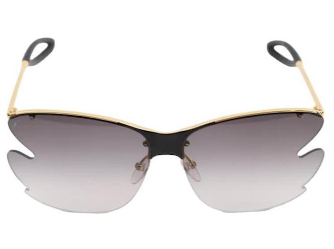 Louis Vuitton Óculos de sol pretos Metal  ref.1315909