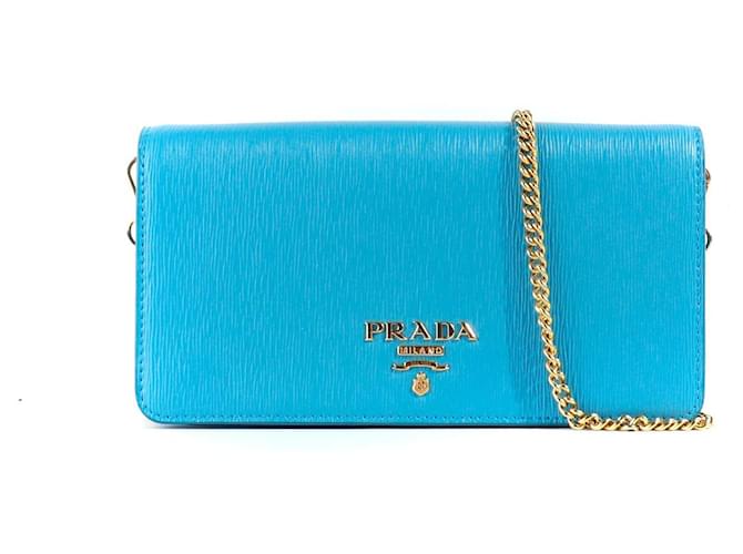 PRADA Handbags Tessuto Blue Leather  ref.1315954