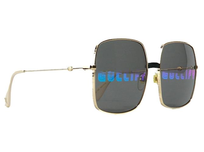 Óculos de sol Gucci Dourado Metal  ref.1315963