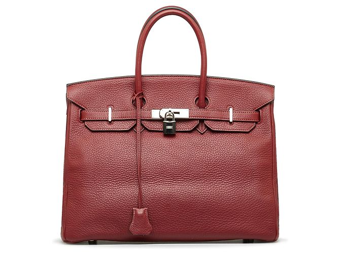Birkin Hermès HERMES Handbags Timeless/classique Red