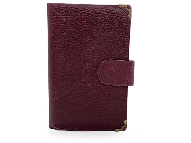 Cartier wallet Dark red Leather  ref.1315976