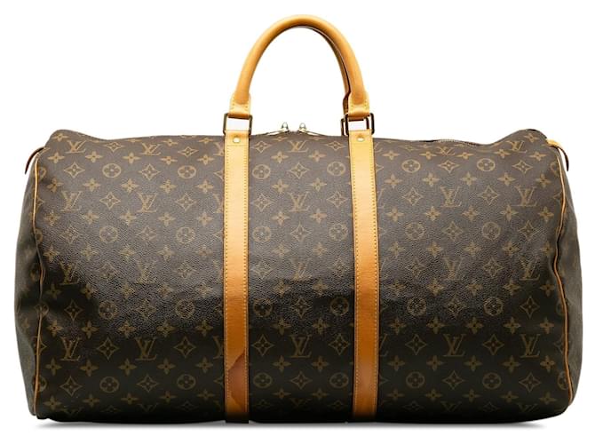 Keepall LOUIS VUITTON Travel bags Other Brown Cloth  ref.1315989