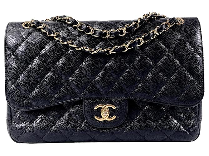CHANEL Handbags lined F Black Leather  ref.1316027