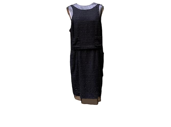 Chanel Dress Preto Sintético  ref.1316037