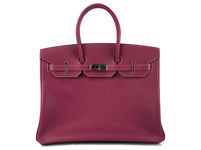 Birkin Hermès HERMES Handbags Timeless/classique Purple Leather  ref.1316049