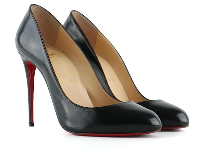 CHRISTIAN LOUBOUTIN Heels So Kate Schwarz Leder  ref.1316053